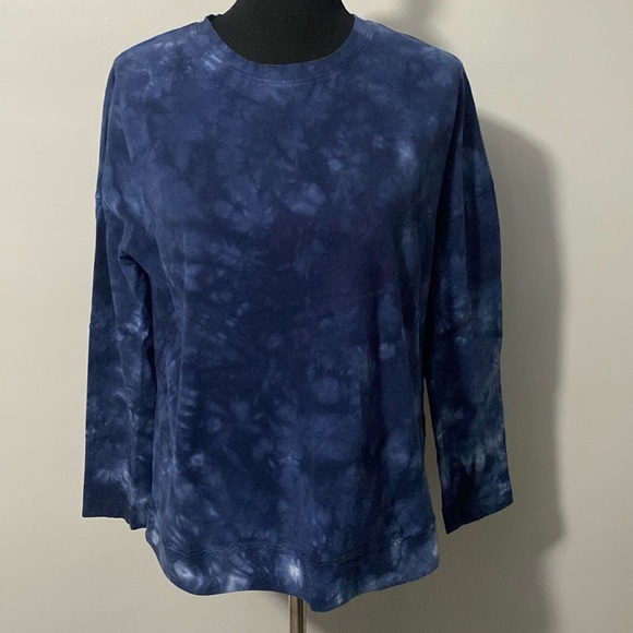 Time and Tru Tie Dye Women’s Top 100% Cotton Shades of Blue Sz M 8/10 - Picture 1 of 7
